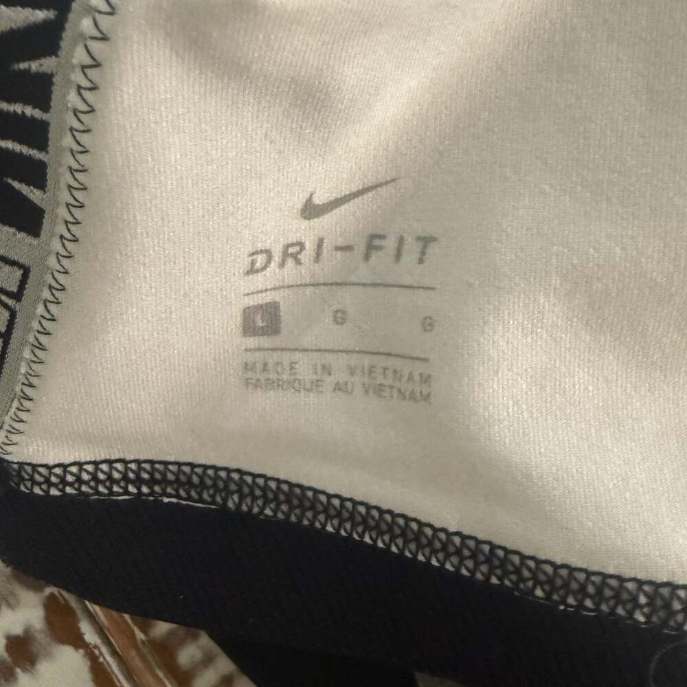 Nike Dri-Fit Logo Sports Bra – Black/White/Gray – Size L - Picture 4 of 6